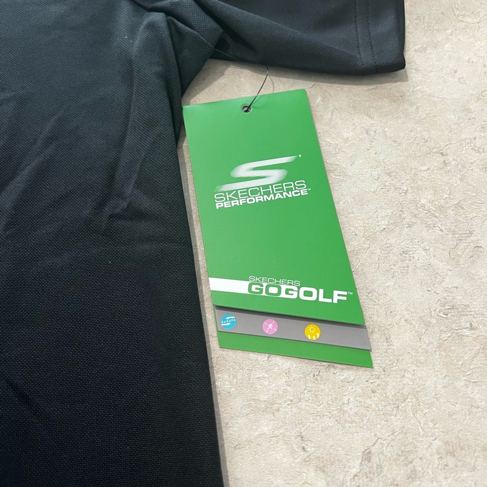 Skechers Medium Go Golf Polo Black NWT - Picture 2 of 8
